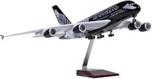 1 160 Scale Model for Air New Zealand A380 Die Cast Resin Airbus Aircraft with Lights and Wheels Collectible Display Miniatures Set(No Light)