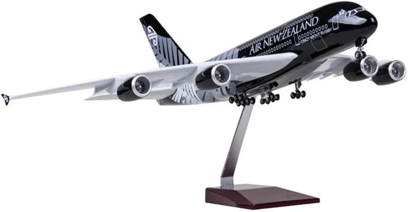 1 160 Scale Model for Air New Zealand A380 Die Cast Resin Airbus Aircraft with Lights and Wheels Collectible Display Miniatures Set(No Light)