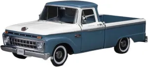 1 18 for Ford F-100 Pickup Truck Simulation Alloy Car Model Static Display Collectible Toy Souvenir Motor Vehicles Toys(Blue)