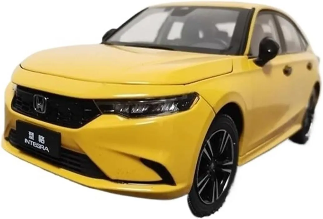 1 18 for Honda Integra Type 2022 Simulation Car Model Display Souvenir Hobby Collection High-end Toy Motor Vehicles Toys(Yellow)