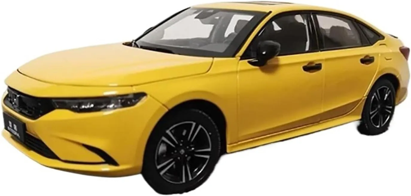 1 18 for Honda Integra Type 2022 Simulation Car Model Display Souvenir Hobby Collection High-end Toy Motor Vehicles Toys(Yellow)