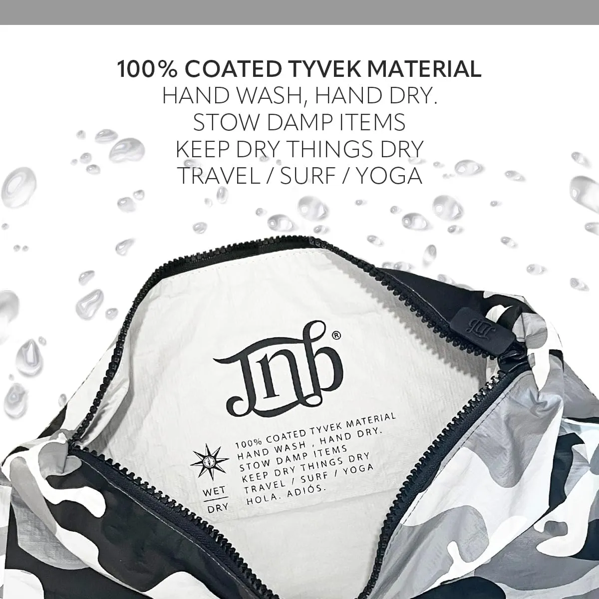 100% Coated Tyvek Material, Beach Pouch, Waterproof Pouch for Beach, Makeup Pouch, Wet Dry Bag,Clutch