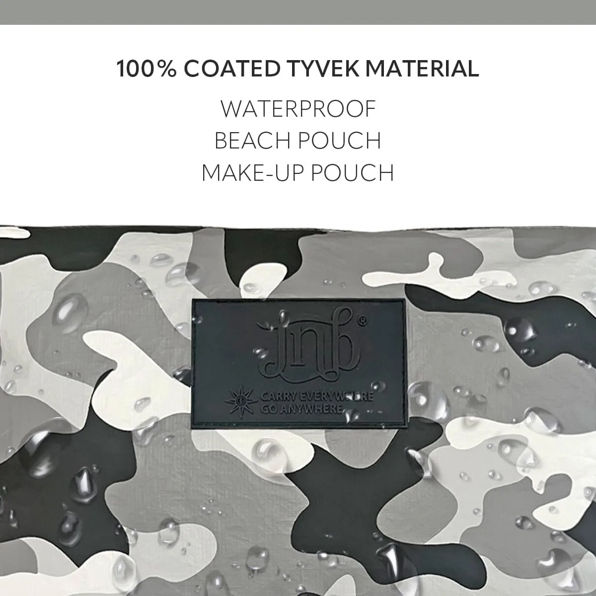 100% Coated Tyvek Material, Beach Pouch, Waterproof Pouch for Beach, Makeup Pouch, Wet Dry Bag,Clutch