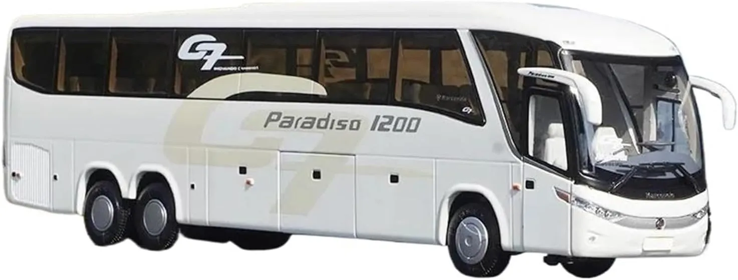 1:42 for Marcopolo G7 1200 Die-Casting Alloy Simulation Model Static Metal Bus Toy Car Collection Hobby Motor Vehicles Toys