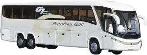 1:42 for Marcopolo G7 1200 Die-Casting Alloy Simulation Model Static Metal Bus Toy Car Collection Hobby Motor Vehicles Toys