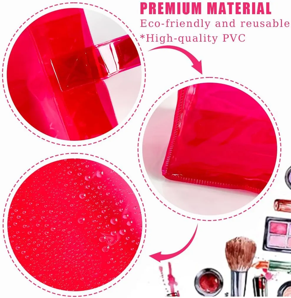1pcs Waterproof Large Transparent Pvc Shopping Clear Tote Bag with Handles Clear Tote Bags for Work Beach，Sports