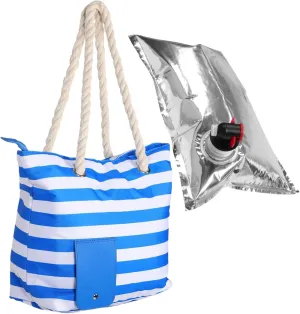 1Set Insulated Wine Tote Bag for Outdoor Travel Leakproof Beach Cooler with Ample Storage Durable Christmas Design for Picnics Camping and Holiday Gifting Versatile Wine Purse
