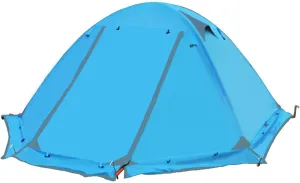 2 Person Camping Tent Lightweight Waterproof Windproof 2 Doors Easy Setup Double Layer Outdoor Tent for Family Hunting Hiking Mountaineering Travel