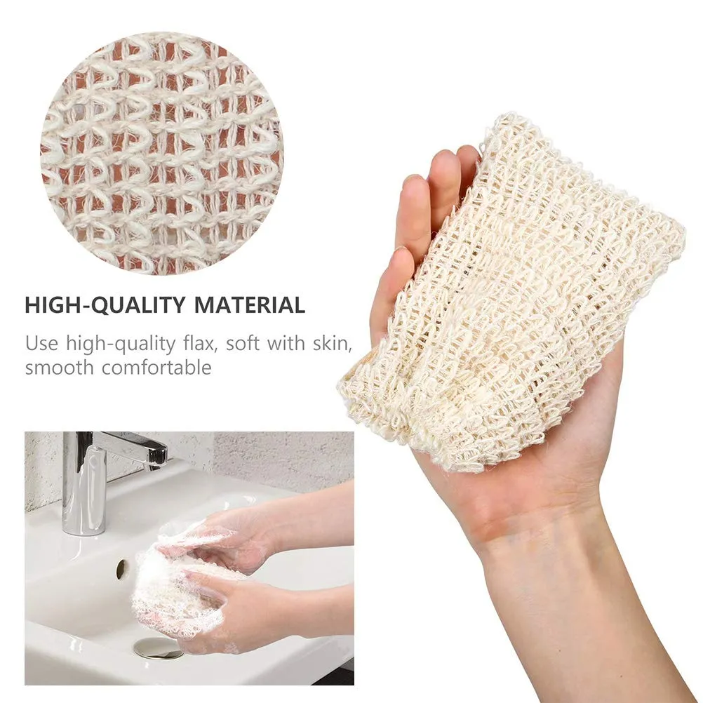 20 Pack Soap Exfoliating Bag, Natural Soap Saver Hand Made Sisal Mesh Soap Bag Bar Soap Bag with Drawstring for Bath & Shower Use