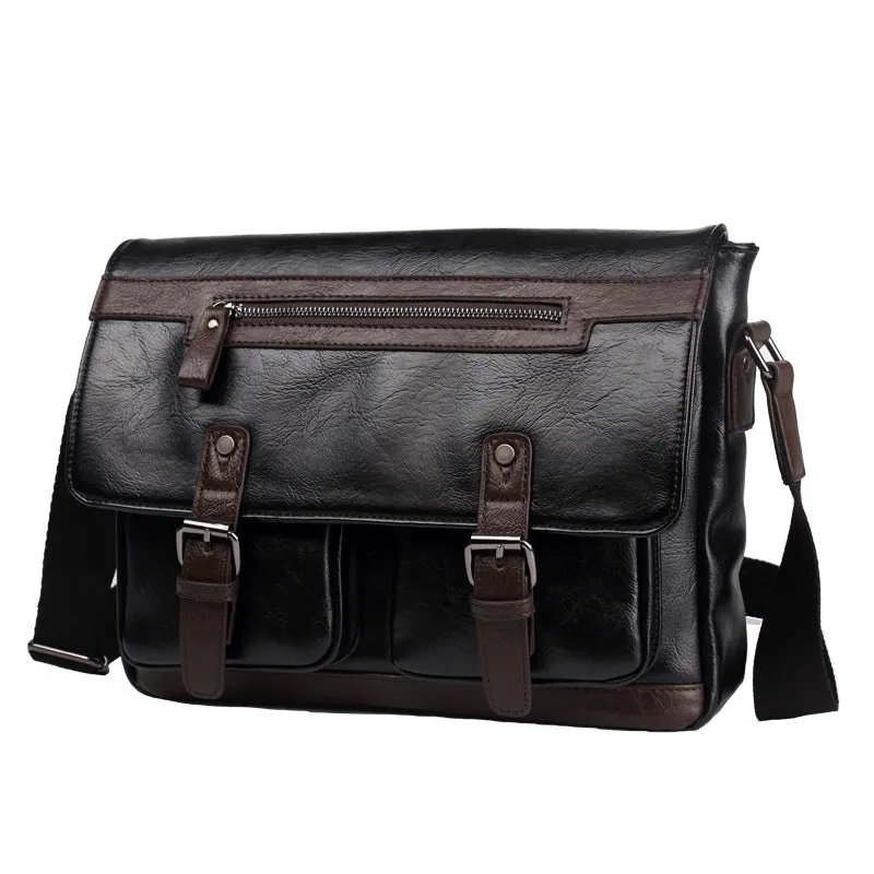 2020 New Men Leather Business Bag