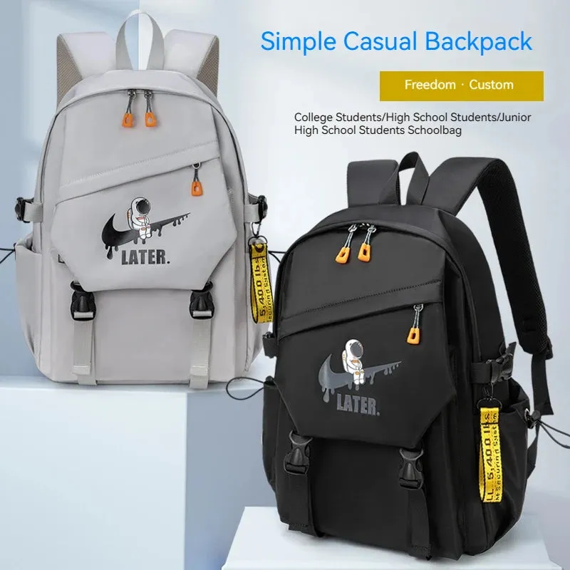 2024 Men Laptops Backpack Astronaut Printed Orthopedic  Schoolbag Primary Waterproof Backpacks  Kids School Bags