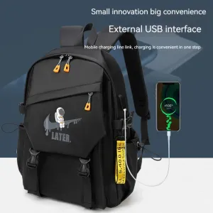 2024 Men Laptops Backpack Astronaut Printed Orthopedic  Schoolbag Primary Waterproof Backpacks  Kids School Bags