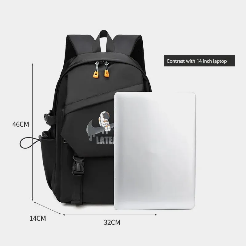 2024 Men Laptops Backpack Astronaut Printed Orthopedic  Schoolbag Primary Waterproof Backpacks  Kids School Bags