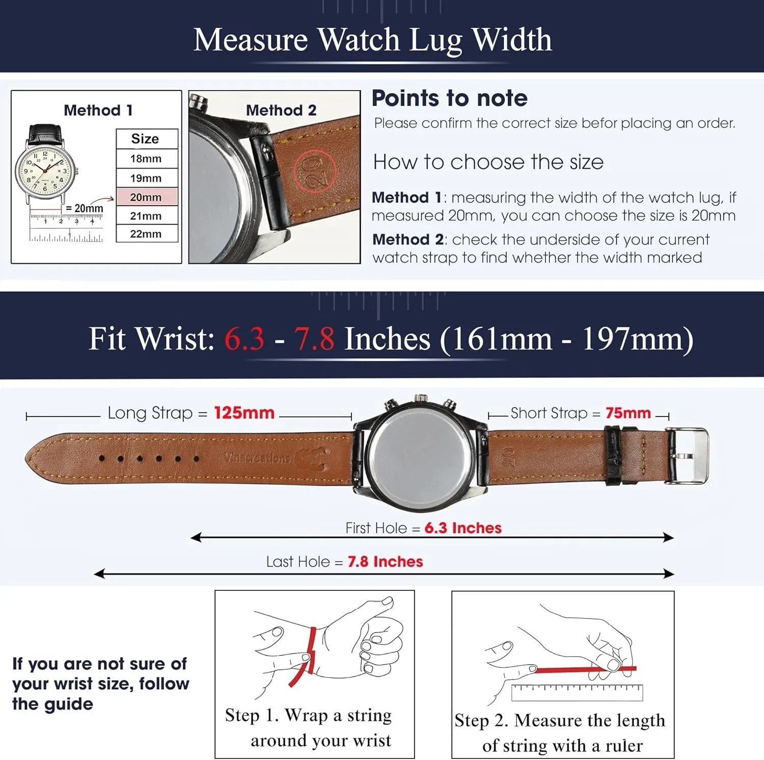 22mm Red Ostrich Leather Watch Band Men Quick Release Replacement Strap Extra Soft Handmade Wristband Stainless Steel Buckle, Father's Day Gift for Dad Son Husband DH-190-22MM