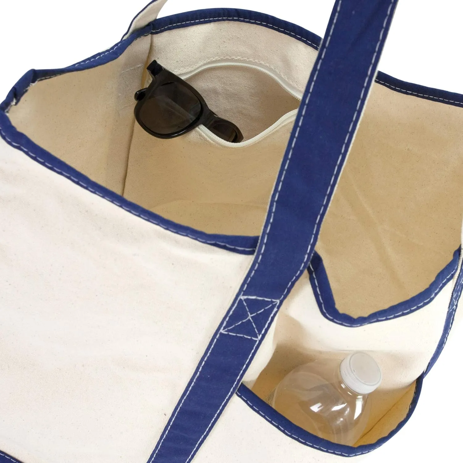 22" Open Top Heavy Duty Deluxe Tote Bag with Outer Pocket