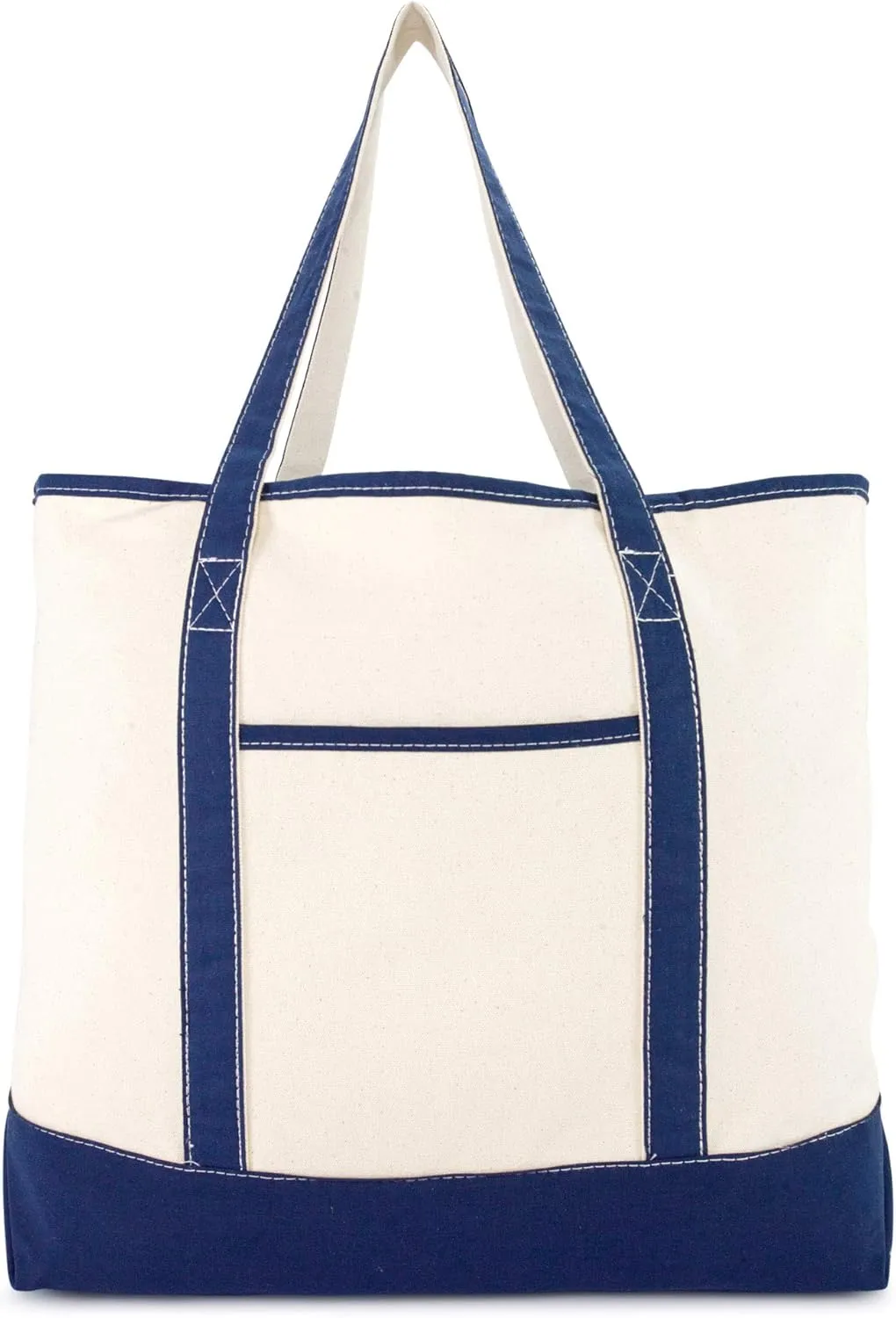 22" Open Top Heavy Duty Deluxe Tote Bag with Outer Pocket