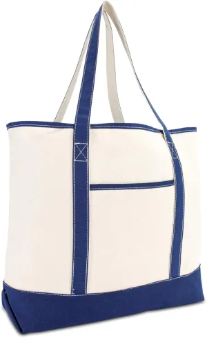 22" Open Top Heavy Duty Deluxe Tote Bag with Outer Pocket