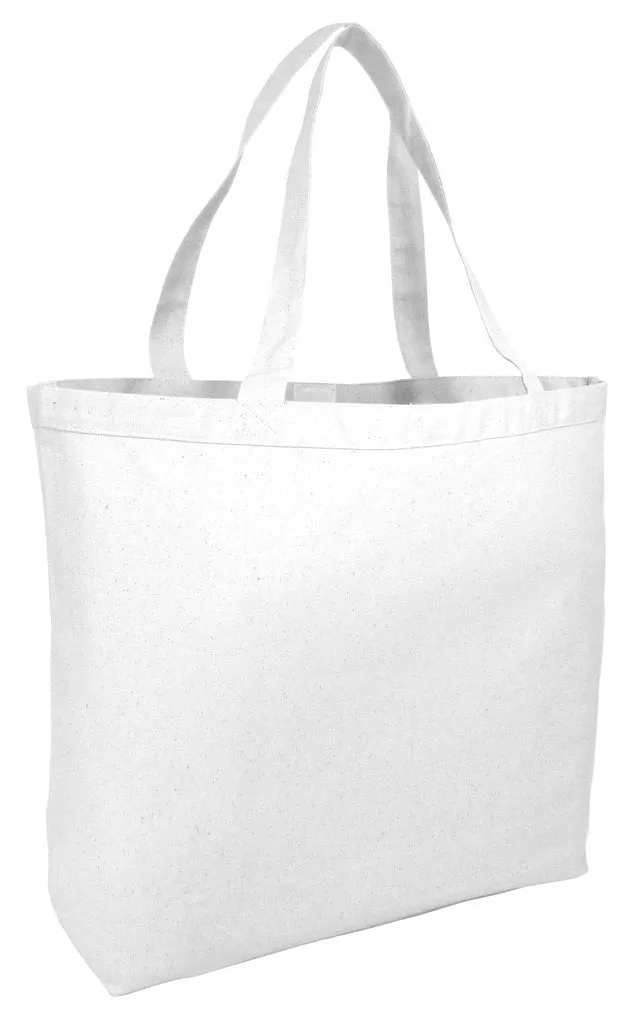 23" Extra Large Canvas Tote Bag w/Velcro Closure Beach Shopping