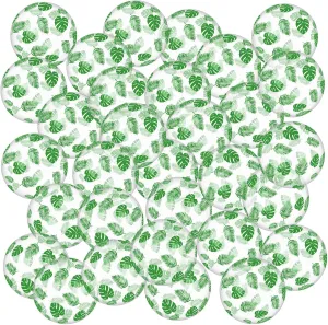 24 Pcs Tropical Inflatable Beach Balls 12 Inch Transparent Palm Leaves Ball Bachelorette Party Decorations Luau Party Hawaiian Decorations for Wedding Birthday Swimming Pool Supplies