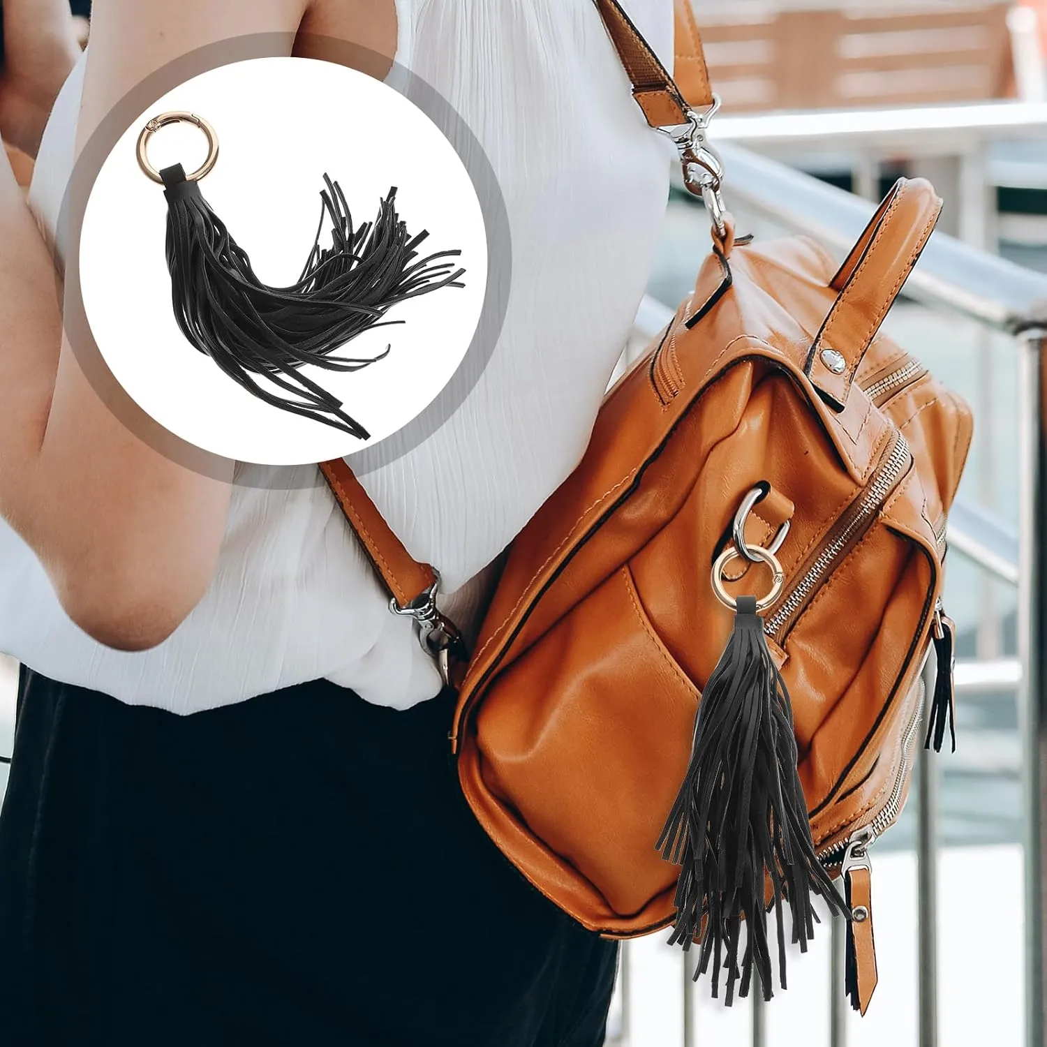 2pcs Car Accessories for Womens Backpack Purse Ladies Wallet Rear View Mirror Accessories for Women