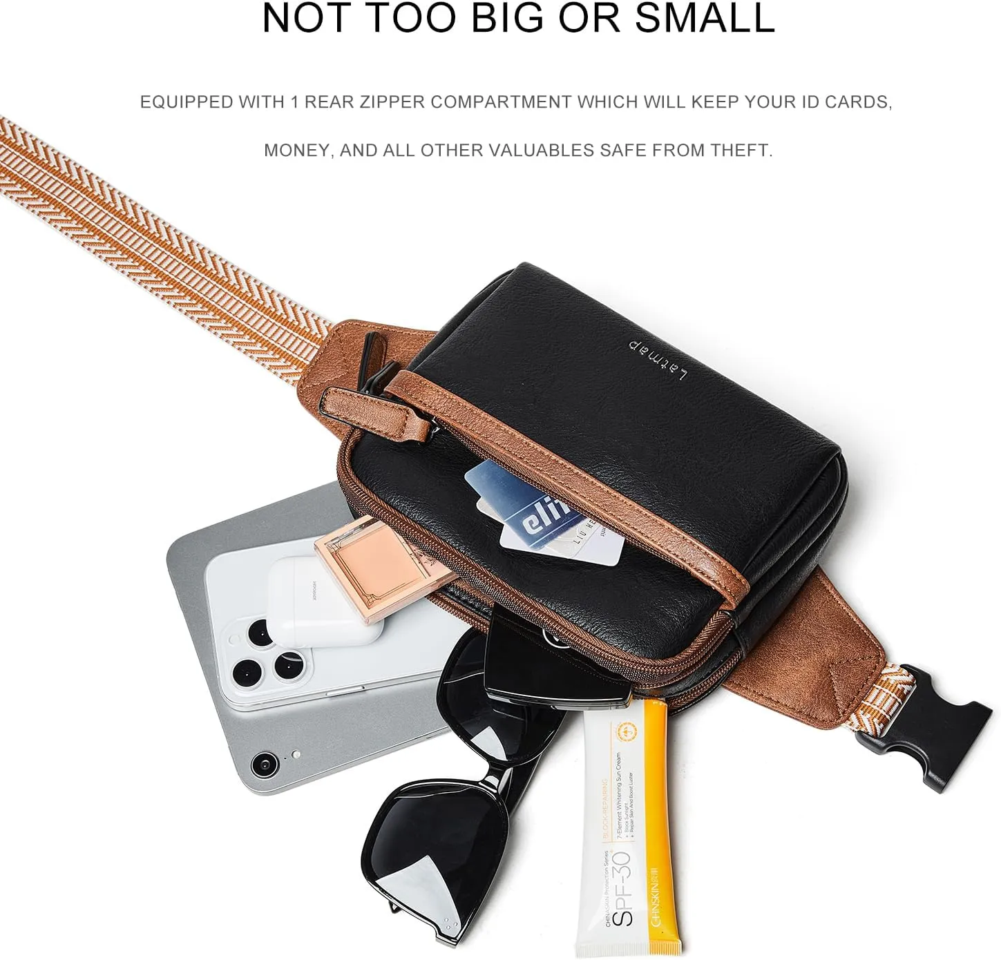 3L Fanny Packs Belt Bag for Women Small Everywhere Crossbody Bag Waist Bag Faux Leather Sling Chest Bag Purse