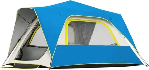 5-6 Person Lightweight Backpacking Tent Windproof Camping Tent Awning Family Tent Double Layer with Automatic Pop-Up Beach Tent for Outdoor Camping Family Beach Hunting Hiking Travel