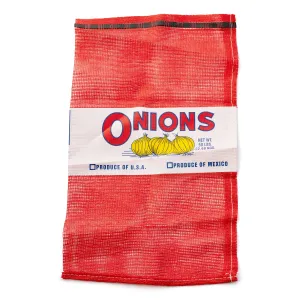 50 Pound Red Plastic Mesh Onion Bags