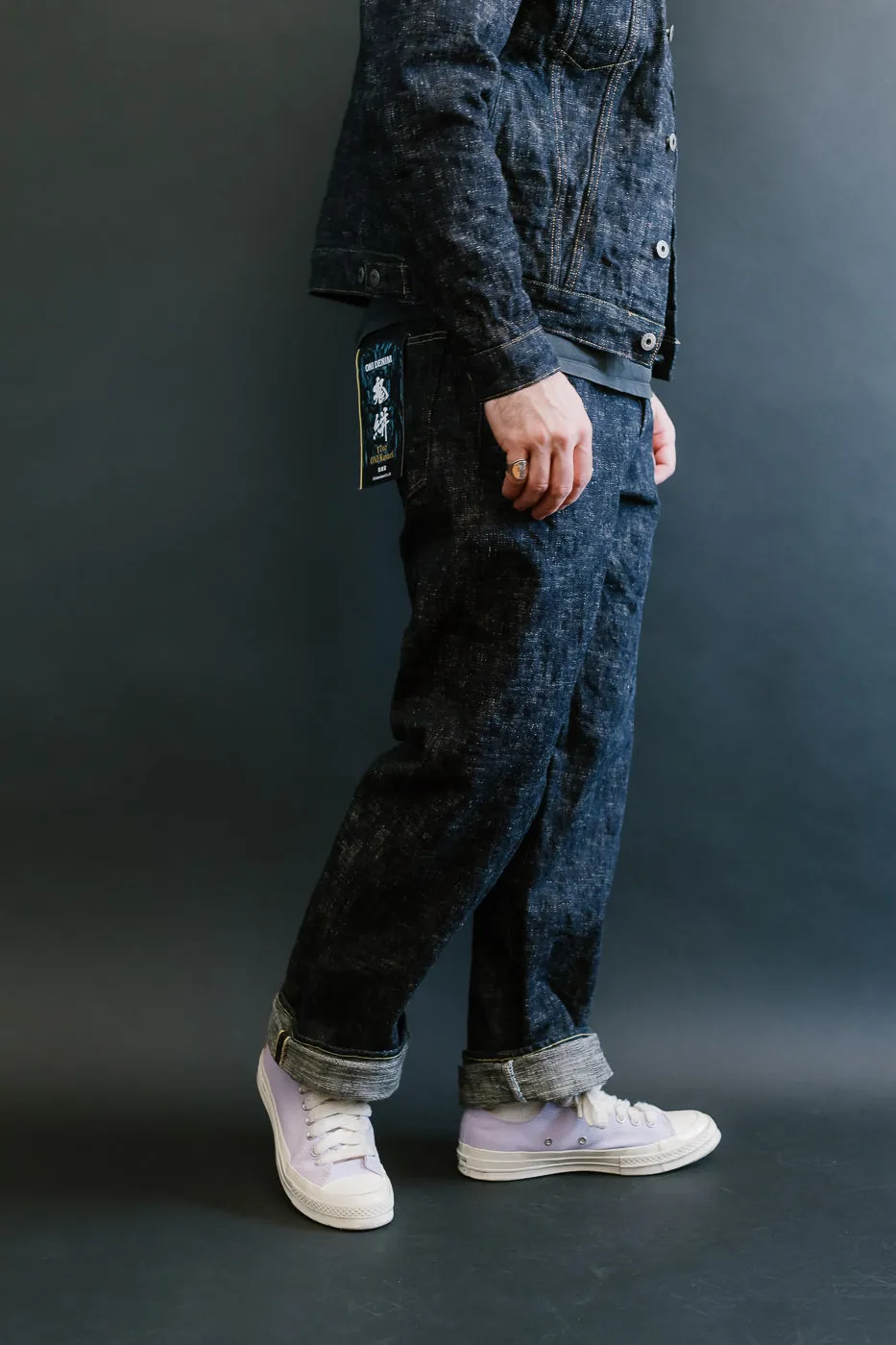 595-KA - 17oz "Kasuri" Slub Selvedge Denim - Retro Loose Straight