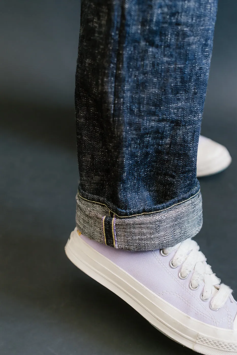 595-KA - 17oz "Kasuri" Slub Selvedge Denim - Retro Loose Straight