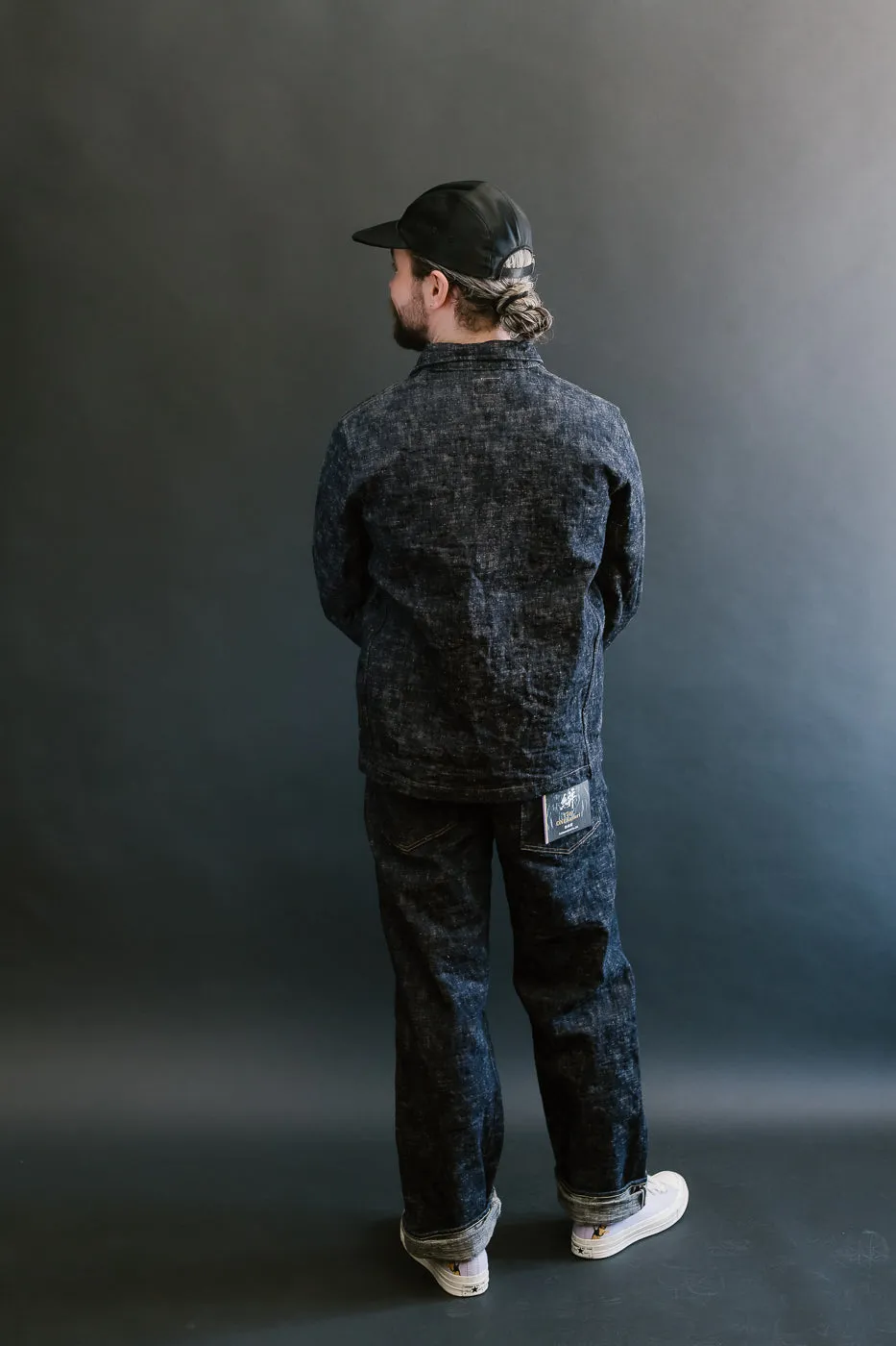 595-KA - 17oz "Kasuri" Slub Selvedge Denim - Retro Loose Straight