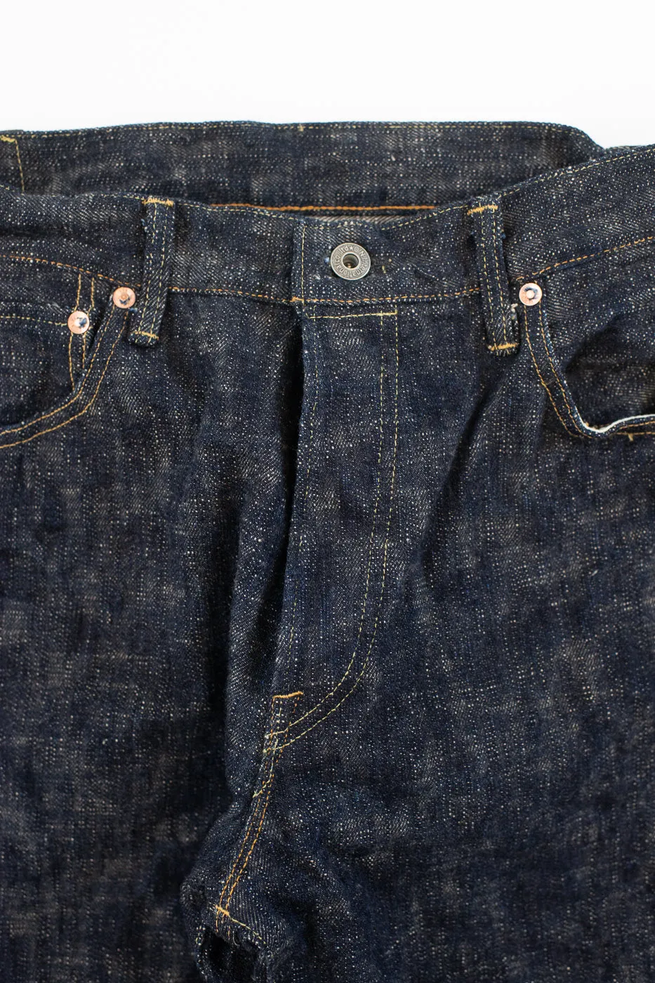 595-KA - 17oz "Kasuri" Slub Selvedge Denim - Retro Loose Straight