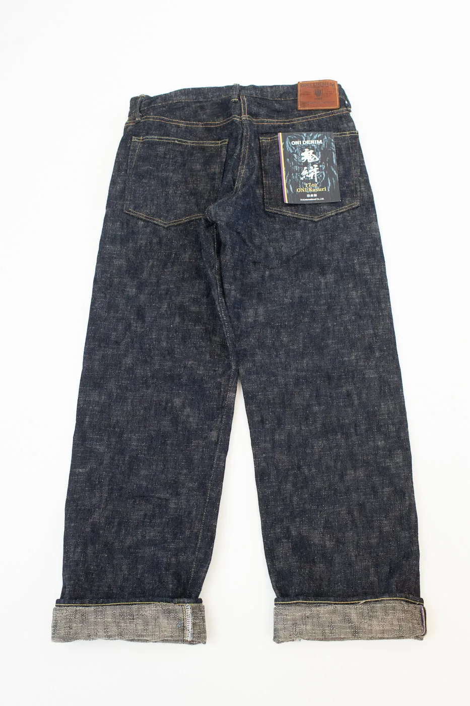 595-KA - 17oz "Kasuri" Slub Selvedge Denim - Retro Loose Straight