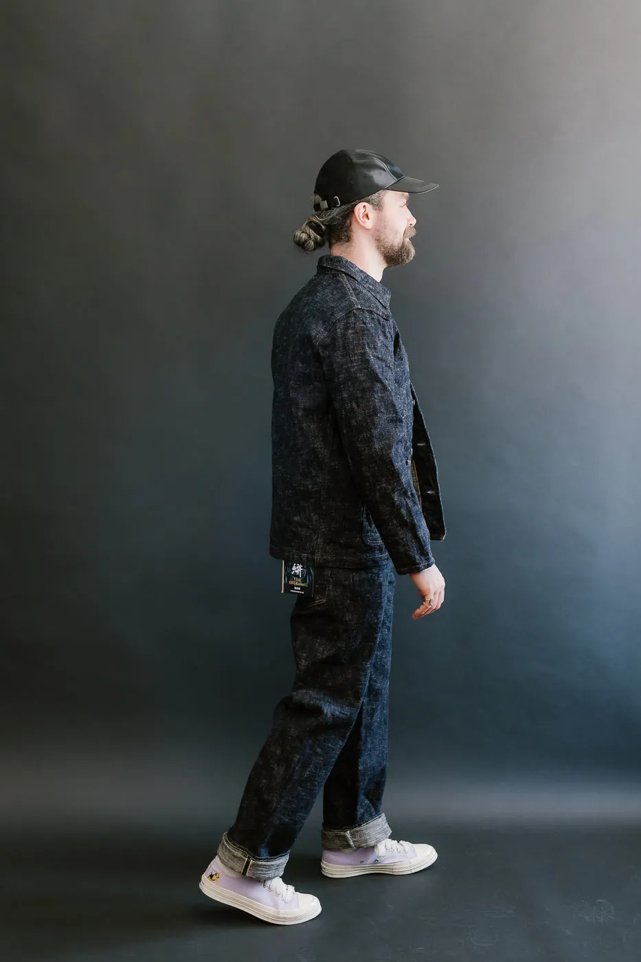 595-KA - 17oz "Kasuri" Slub Selvedge Denim - Retro Loose Straight