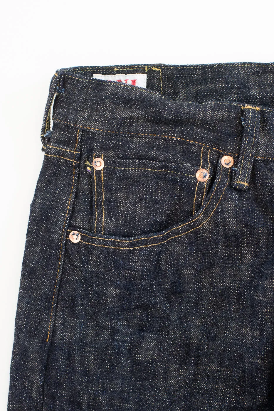 595-KA - 17oz "Kasuri" Slub Selvedge Denim - Retro Loose Straight