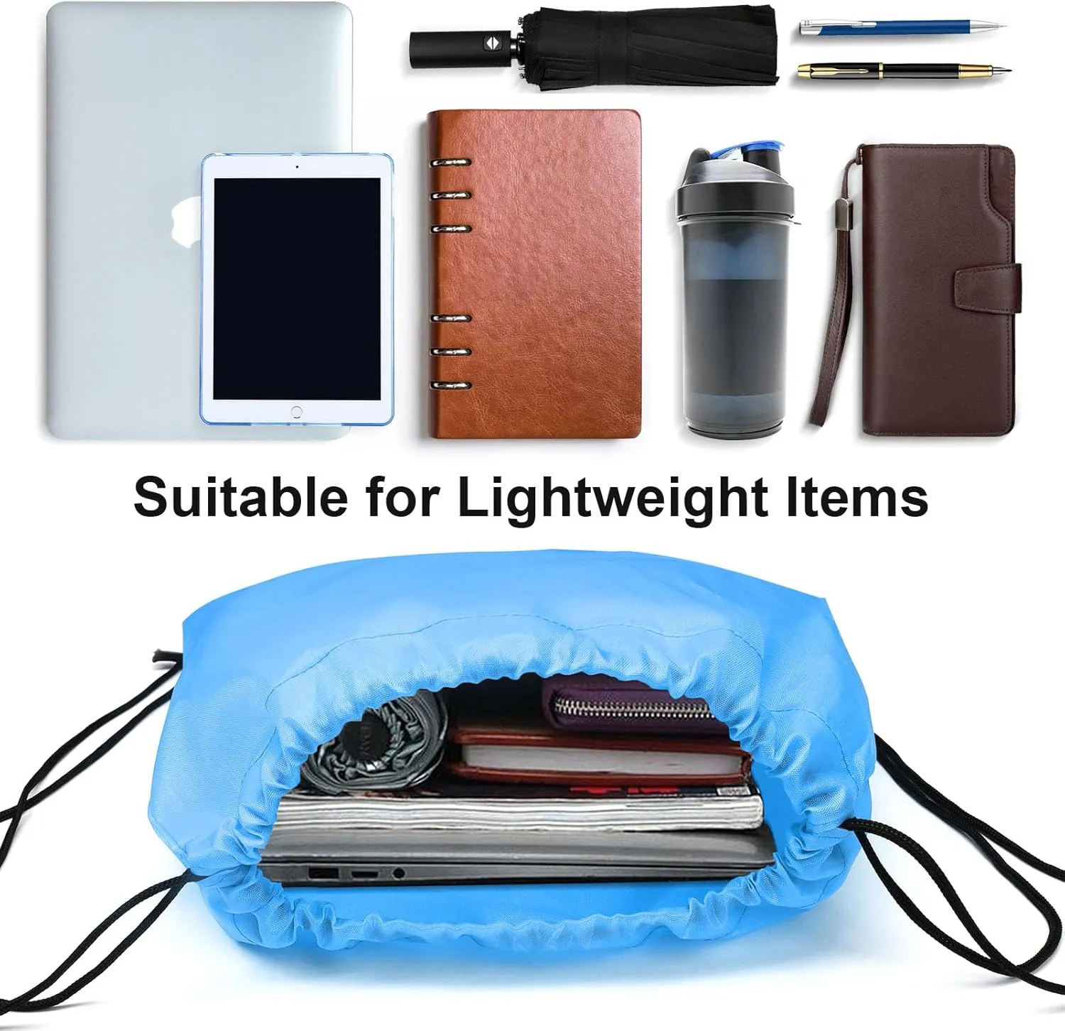 64Pcs Drawstring Bags Bulk Cinch Bag, Polyester String Bag Drawstring Backpack for Trip Party Camping Sports Gym Yoga（Soft）