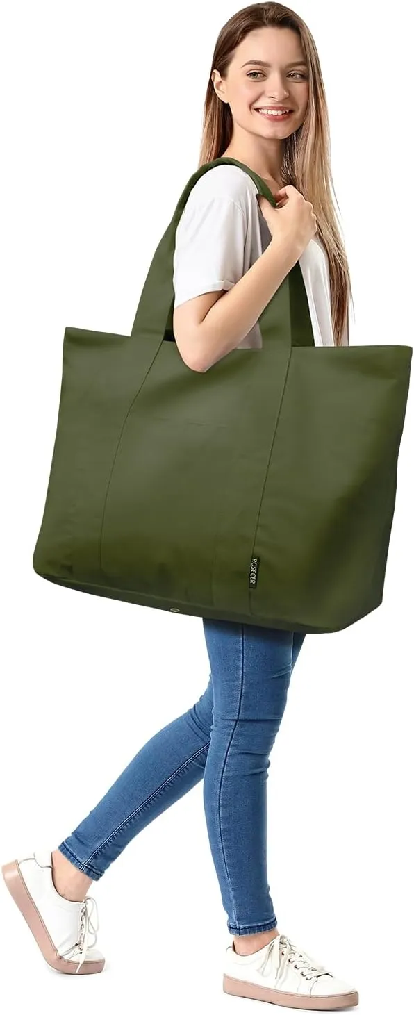 75L Extra Large Tote Bag for Women, Foldable Beach Bag with Wet Pocket, Weekender Overnight Bag for Travel, Hospital