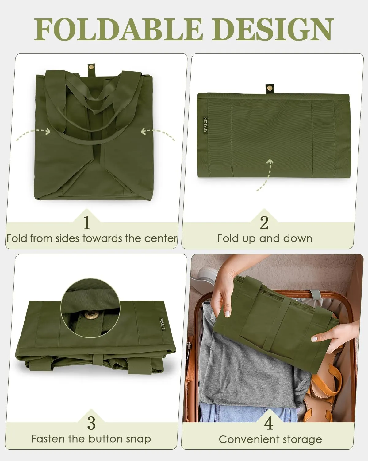 75L Extra Large Tote Bag for Women, Foldable Beach Bag with Wet Pocket, Weekender Overnight Bag for Travel, Hospital