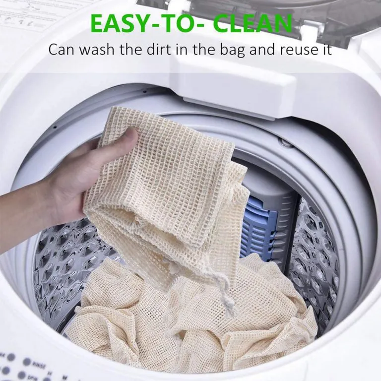 9Pcs Reusable Cotton Mesh Produce Bags