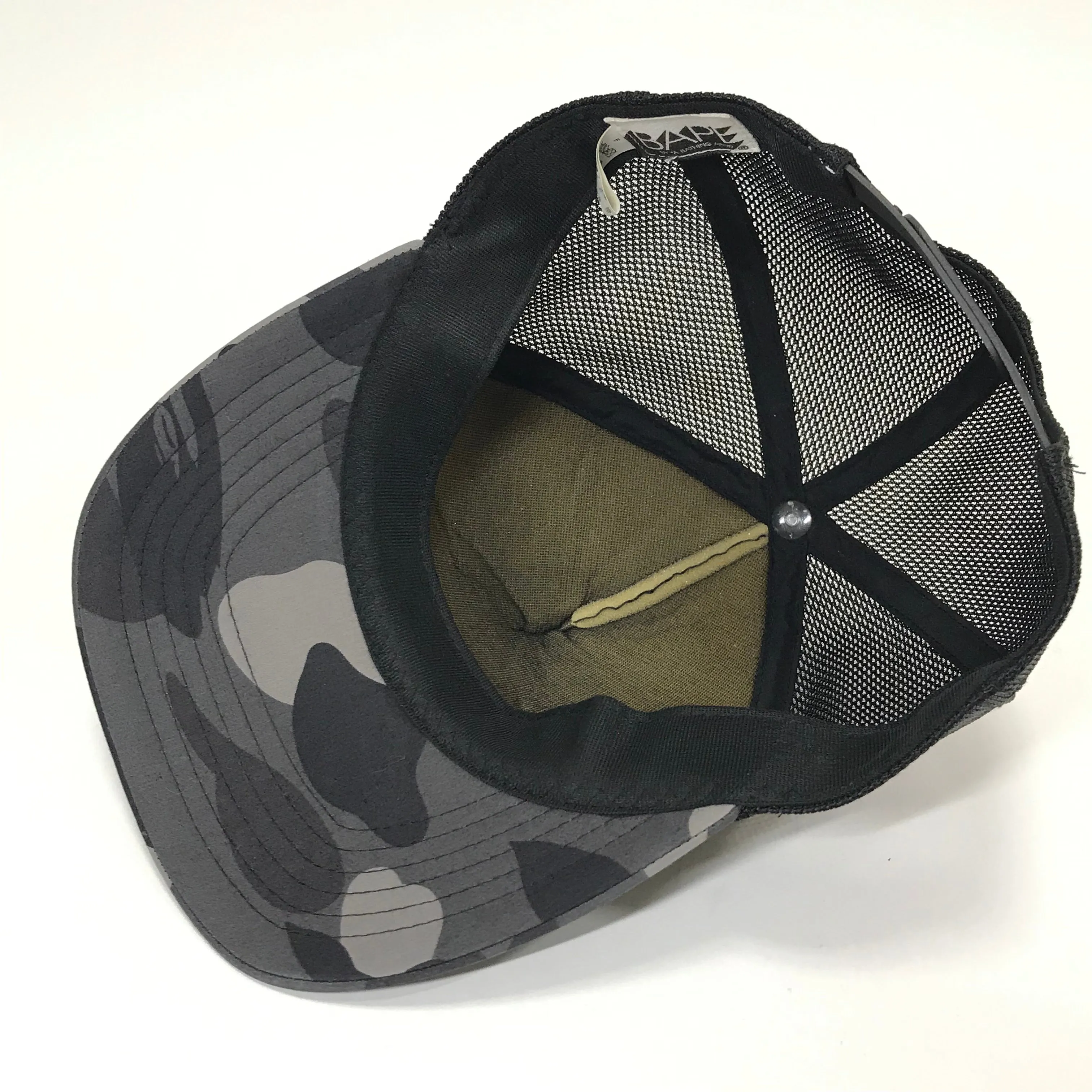 A Bathing Ape Bape Black Camo Van Halen Mesh Trucker Cap