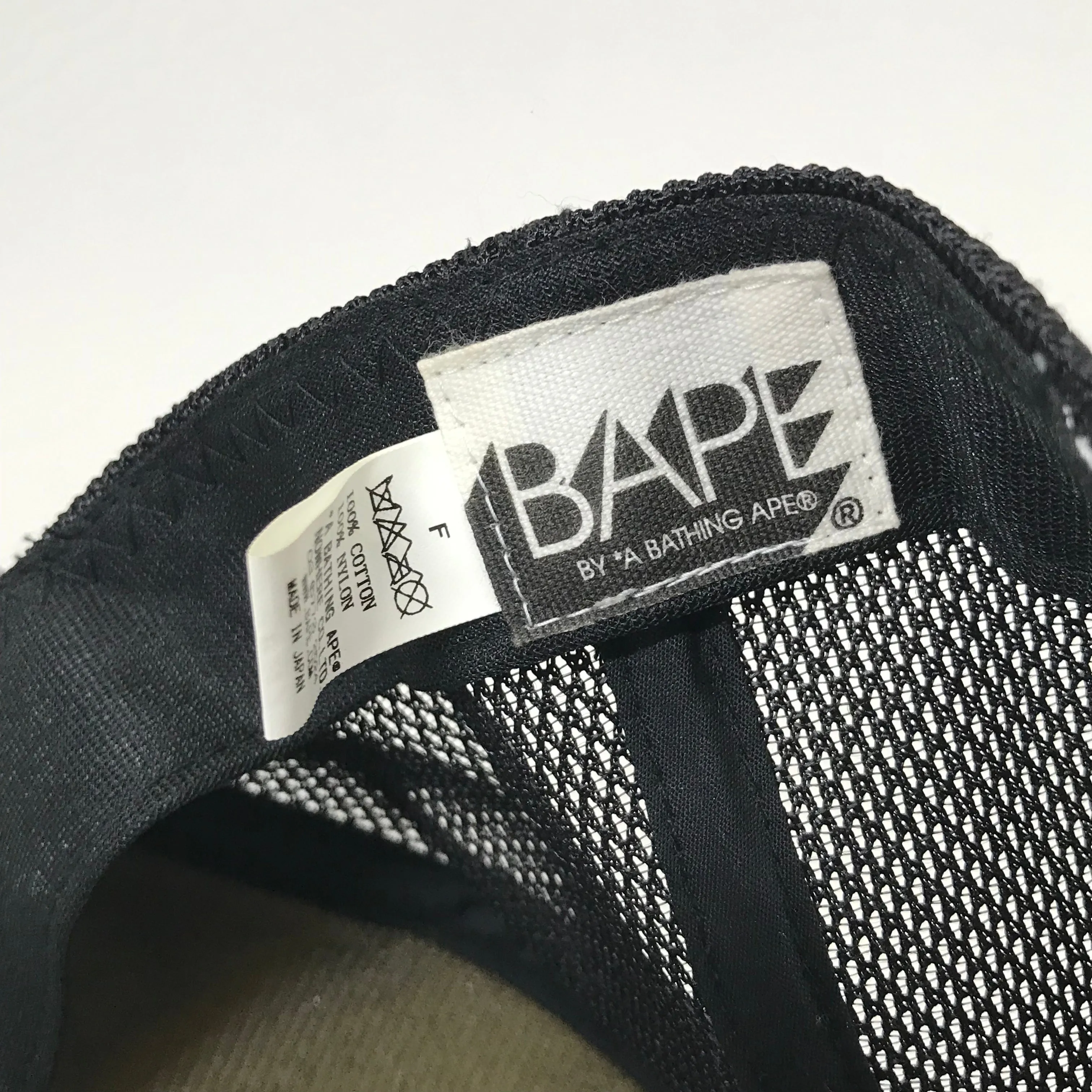 A Bathing Ape Bape Black Camo Van Halen Mesh Trucker Cap