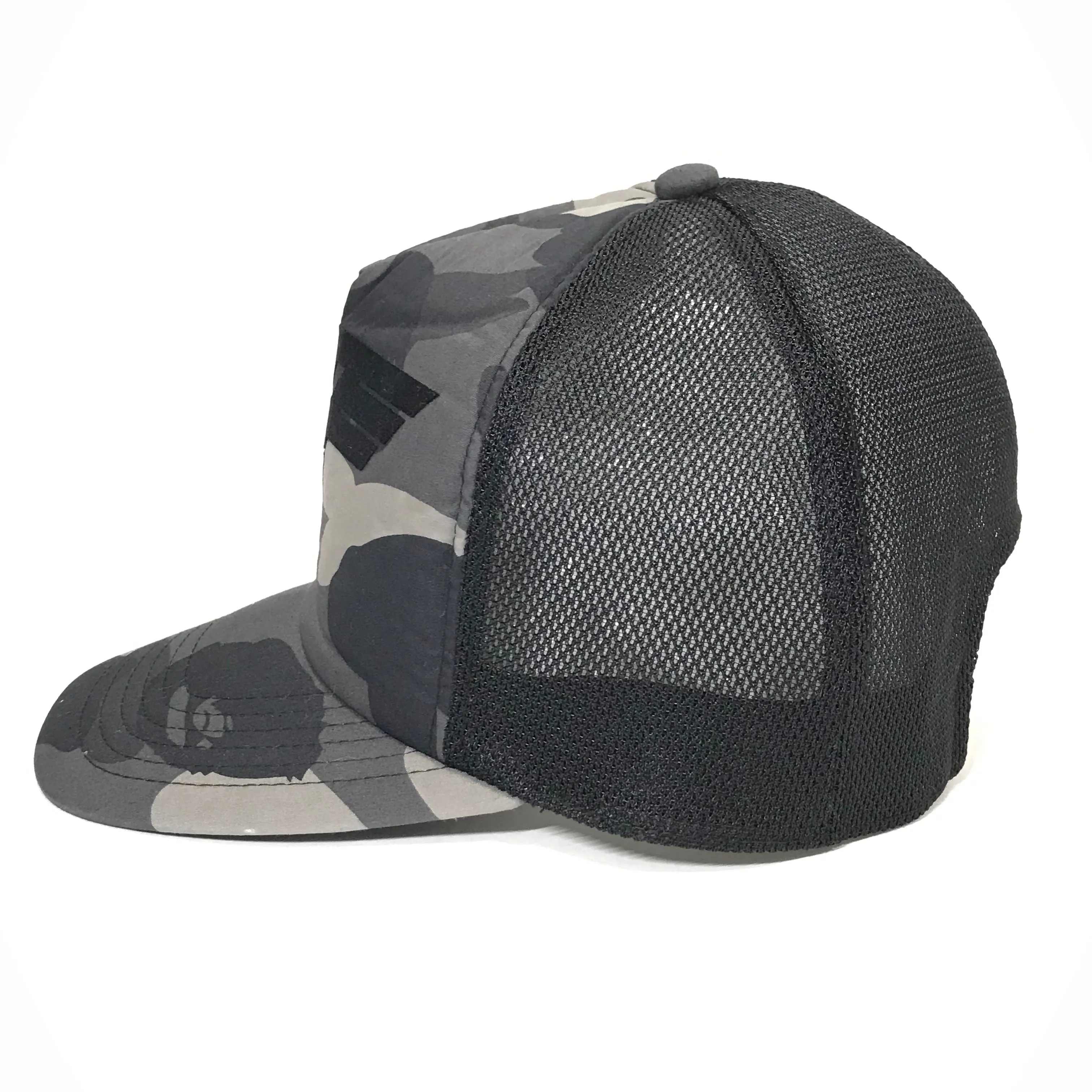 A Bathing Ape Bape Black Camo Van Halen Mesh Trucker Cap
