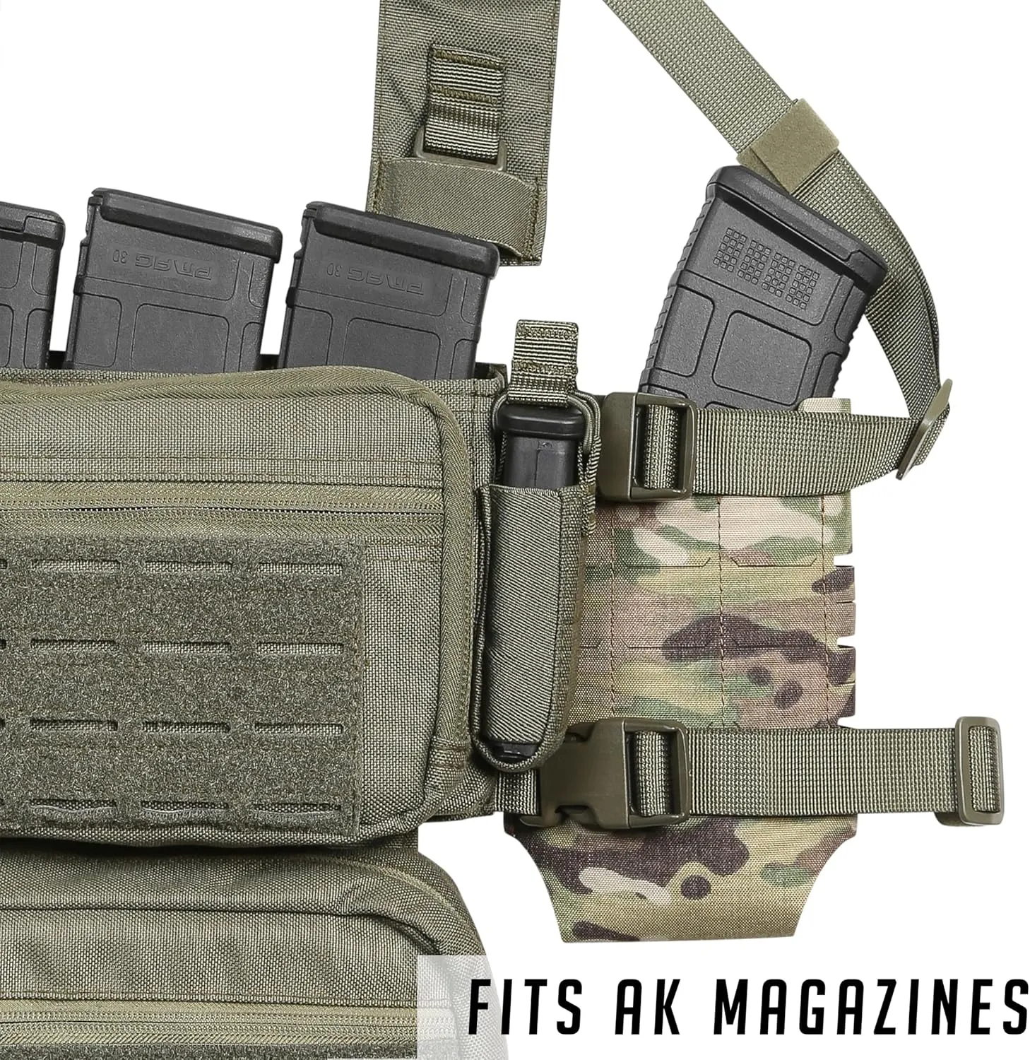 ACETAC Flex Expander Wing Pouch for Chest Rig, Compatible with Spiritus Systems Micro MK4/MK5 Haley Strategic D3CR Placard