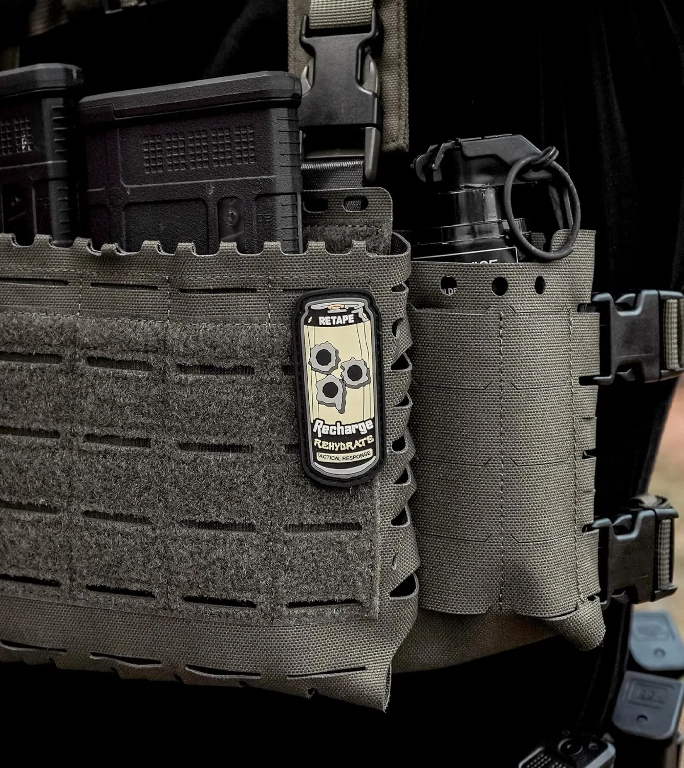 ACETAC Flex Expander Wing Pouch for Chest Rig, Compatible with Spiritus Systems Micro MK4/MK5 Haley Strategic D3CR Placard