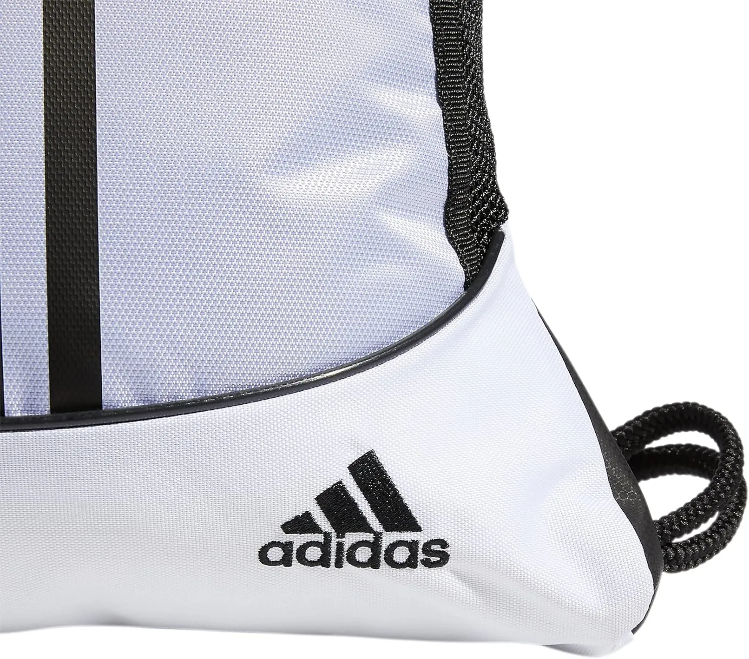 adidas Alliance Sackpack, Drawstring Backpack, Lightweight Small Gym Bag for Women and Men, White/Black/Black, One Size