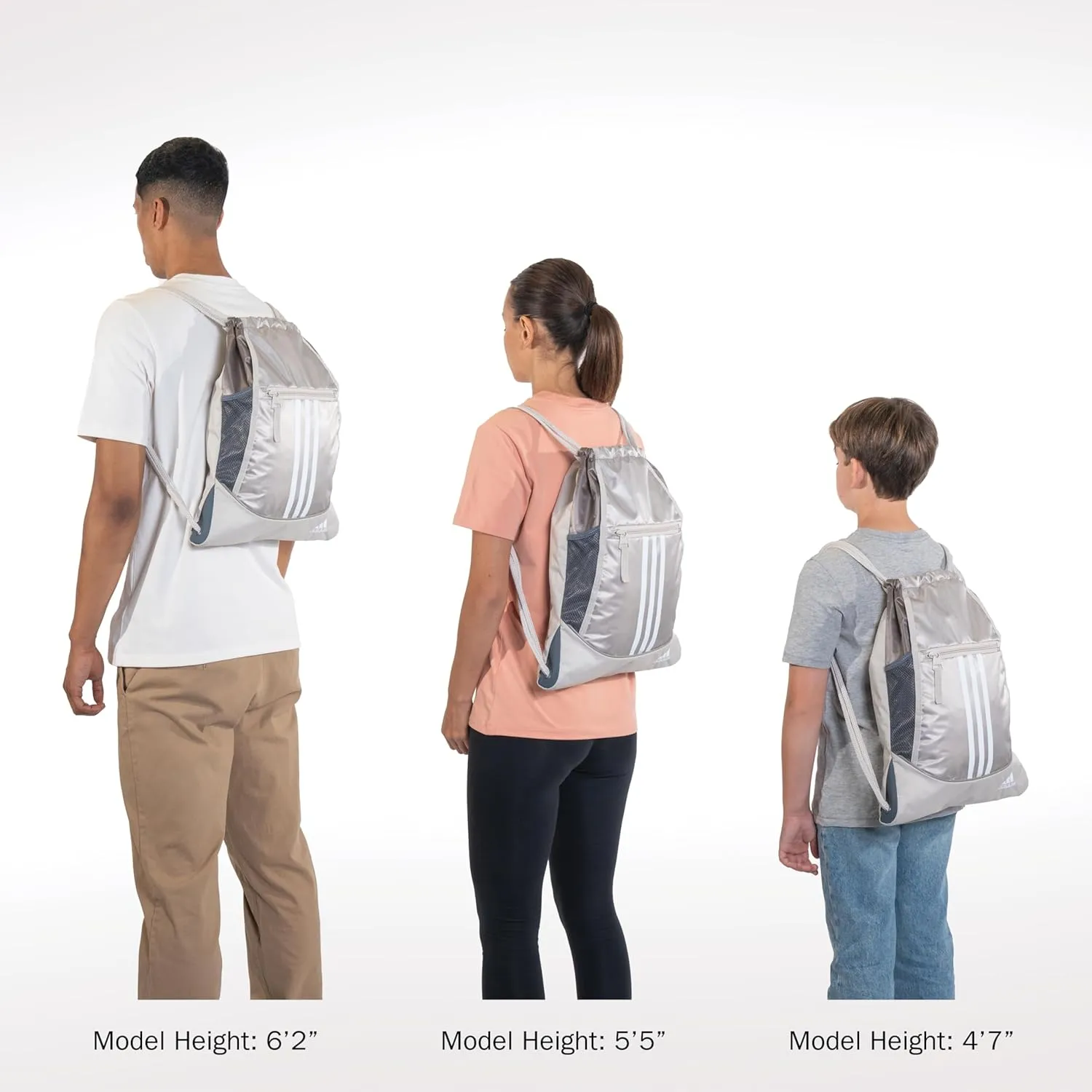 adidas Alliance Sackpack, Drawstring, Lightweight Small Gym Bag for Women, Soccer Backpack, Shadow Brown/Rose Gold, One Size