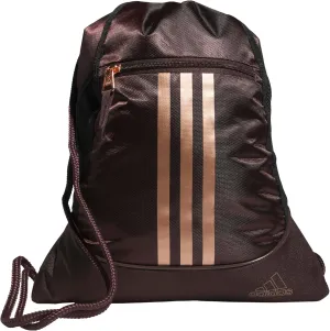 adidas Alliance Sackpack, Drawstring, Lightweight Small Gym Bag for Women, Soccer Backpack, Shadow Brown/Rose Gold, One Size