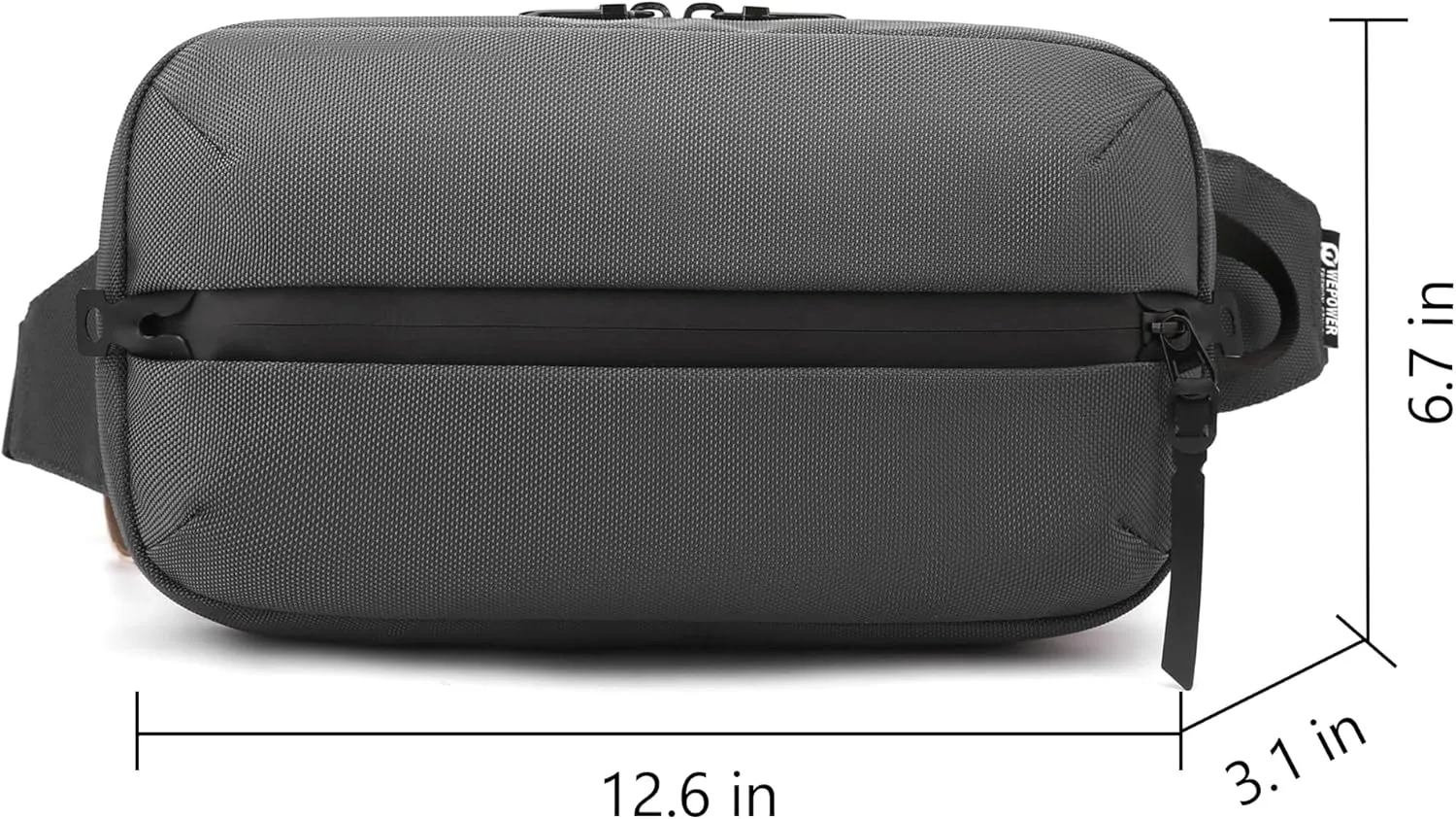Adjustable Sling Bag for Men Women with Anti-theft Zipper,Multipurpose Crossbody Bags Chest Waist Belt,Water Resistant Fanny Pack Shoulder Hip Pack for Travel,Cycling,Work, Sport,Grey