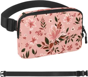 Aesthetic Leaves-295 Crossbody Fanny Pack for Men&Women,Belt Bag for Travel Casual Walking Running Hiking Cycling