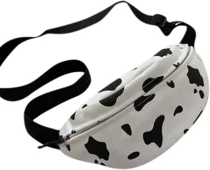 AIBEARTY Women Girls Fashion Cow Print Waist Bag Fanny Pack Pouch Sport Belt Bag Hip Chest Crossbody Shoulder Purse