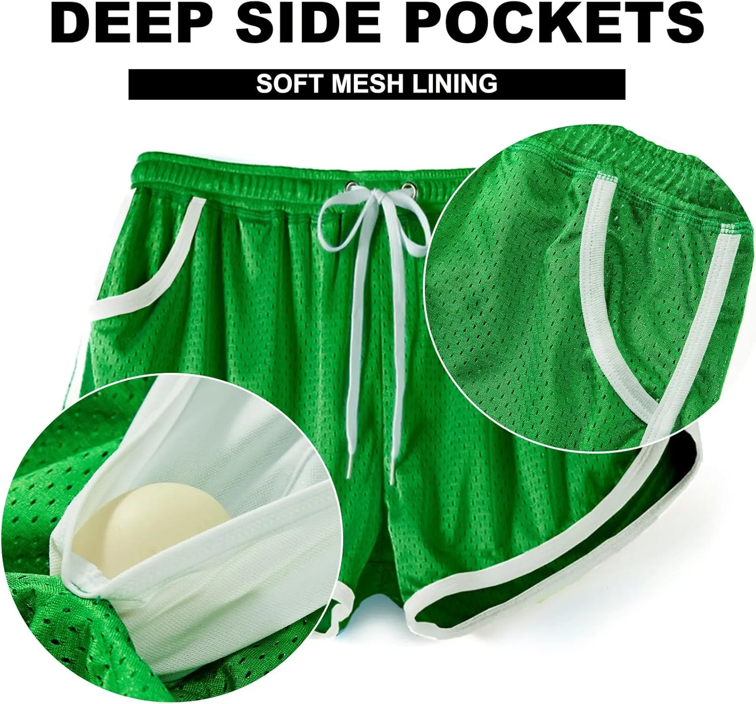 AIMPACT Mens Mesh 3 Inch Booty Shorts Sexy Side Split Athletic Workout Running Shorts